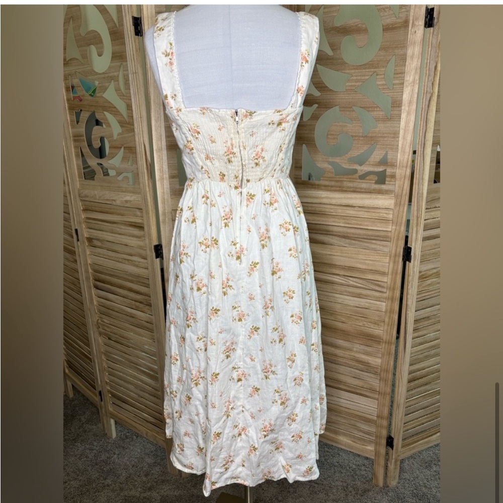 Reformation Tagliatelle Linen Dress in Mildred Size 4 - Picture 7 of 8